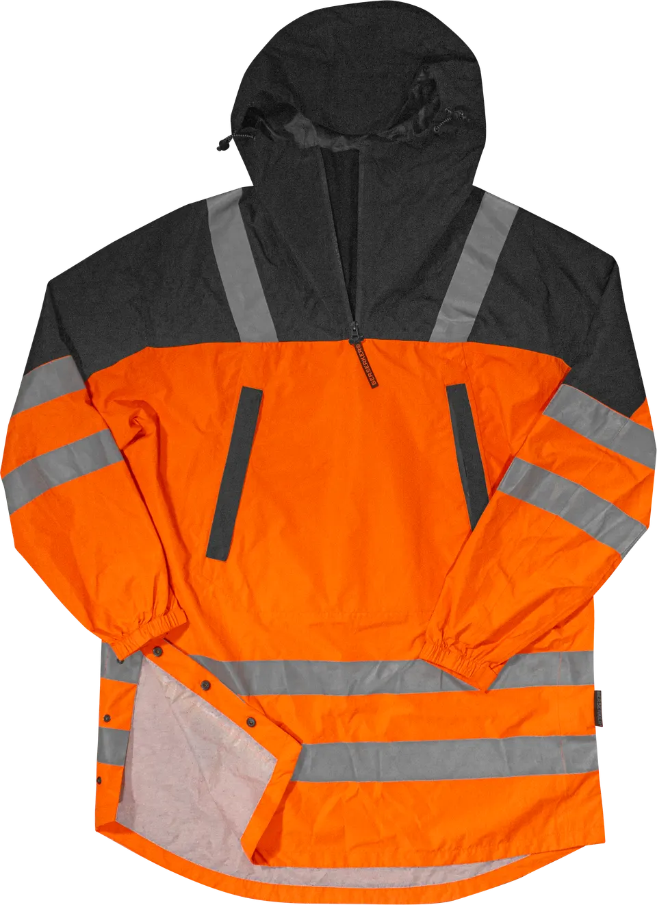 Impermeable de Poliester con PU y Autoempacable color Naranja